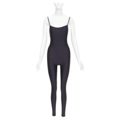 BALENCIAGA Demna 2022 black lycra second skin catsuit FR36 S Kim Kar