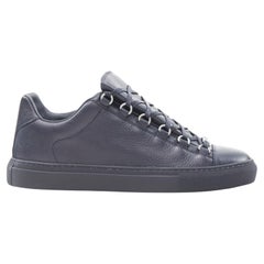 BALENCIAGA DEMNA Arena navy blue grained leather low top sneakers EU42 US9