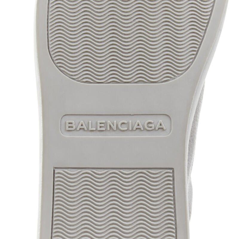 BALENCIAGA DEMNA Arena Pyrite Grey grained leather low top sneakers EU41 US8 5