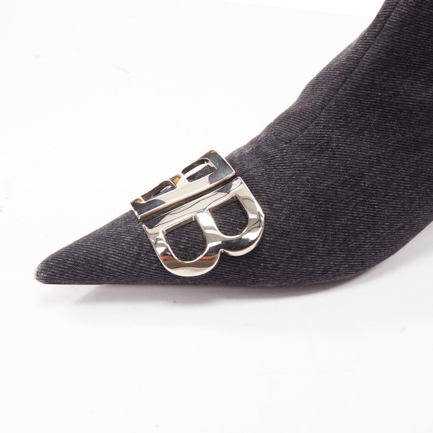 BALENCIAGA Demna BB Knife botines vaqueros grises EU38.5 en venta 2