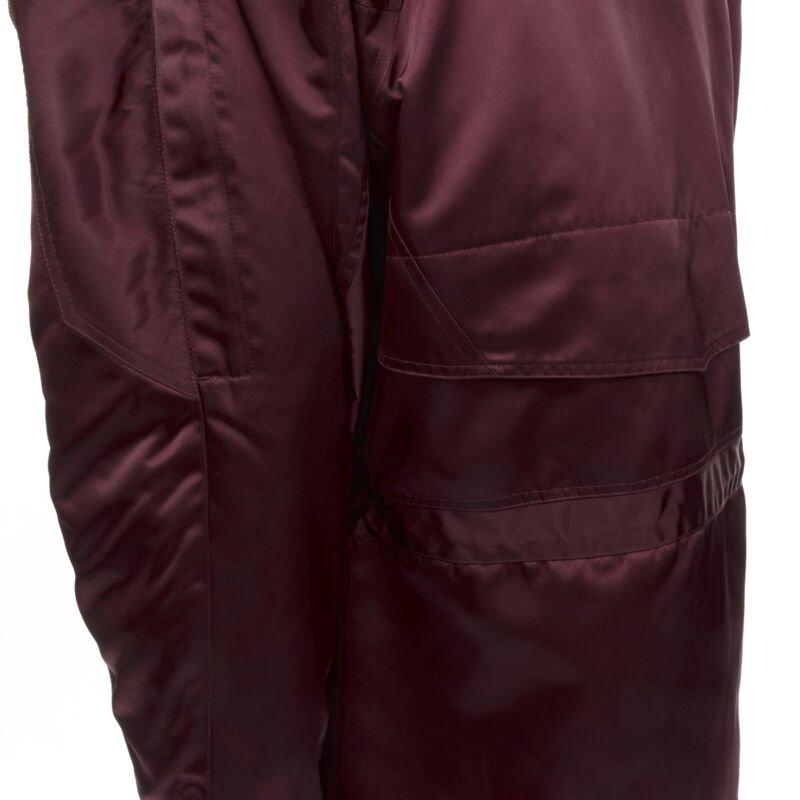BALENCIAGA - Veste de ski matelassée surdimensionnée Demna rouge bordeaux à capuche en vente 4