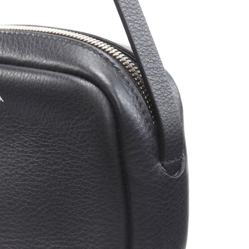BALENCIAGA Demna Everyday Camera XS black leather logo print crossbody bag For Sale 3