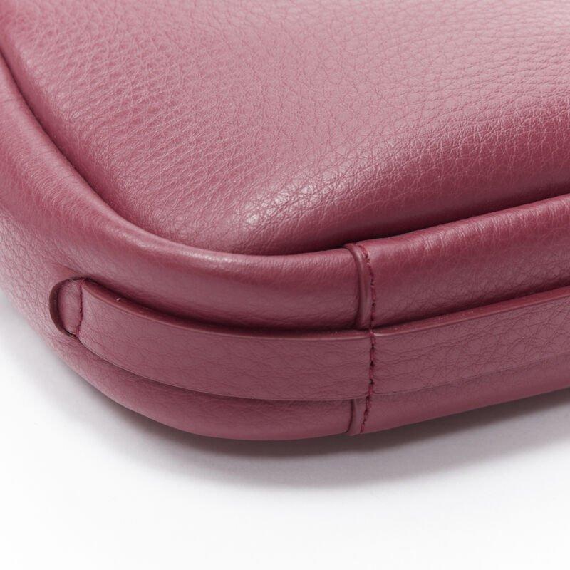 BALENCIAGA Demna Everyday Camera XS burgundy red logo camera crossbody bag For Sale 5