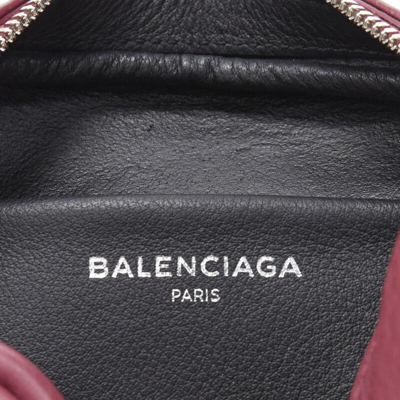 BALENCIAGA Demna Everyday Camera XS burgundy red logo camera crossbody bag For Sale 6