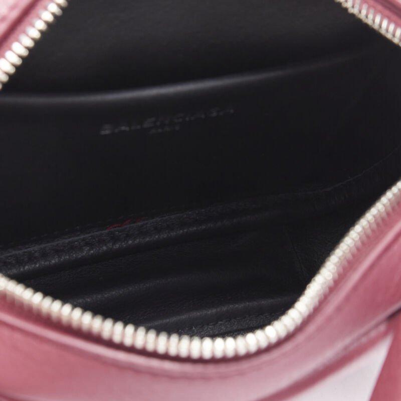 BALENCIAGA Demna Everyday Camera XS burgundy red logo camera crossbody bag For Sale 7