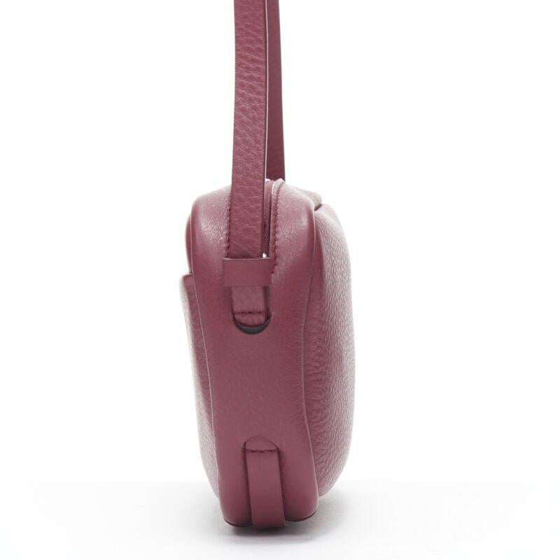 BALENCIAGA Demna Everyday Camera XS burgundy red logo camera crossbody bag In Excellent Condition For Sale In Hong Kong, NT