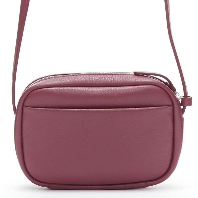 Women's BALENCIAGA Demna Everyday Camera XS burgundy red logo camera crossbody bag For Sale