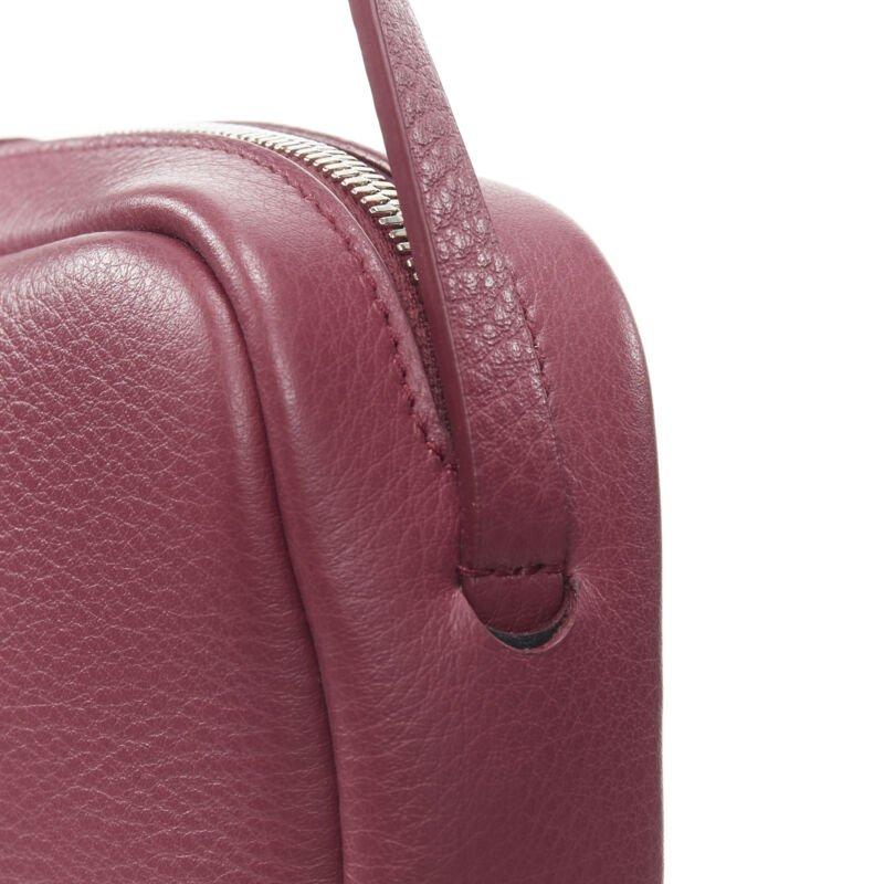 BALENCIAGA Demna Everyday Camera XS burgundy red logo camera crossbody bag For Sale 3