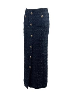 Balenciaga Demna Gvasalia Fall 2022 Maxi black tweed skirt