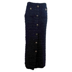 Balenciaga Demna Gvasalia Fall 2022 Maxi black tweed skirt
