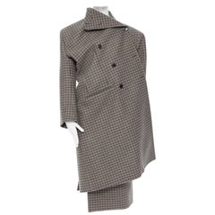 BALENCIAGA DEMNA GVASALIA khaki virgin wool oversize double breasted wrap coat L