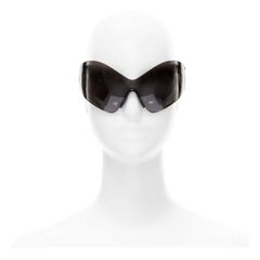 BALENCIAGA DEMNA Runway Mask Butterfly black shield sunglasses Kardashian