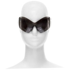 Balenciaga DEMNA Maschera da passerella Farfalla nera scudo occhiali da sole Kardashian