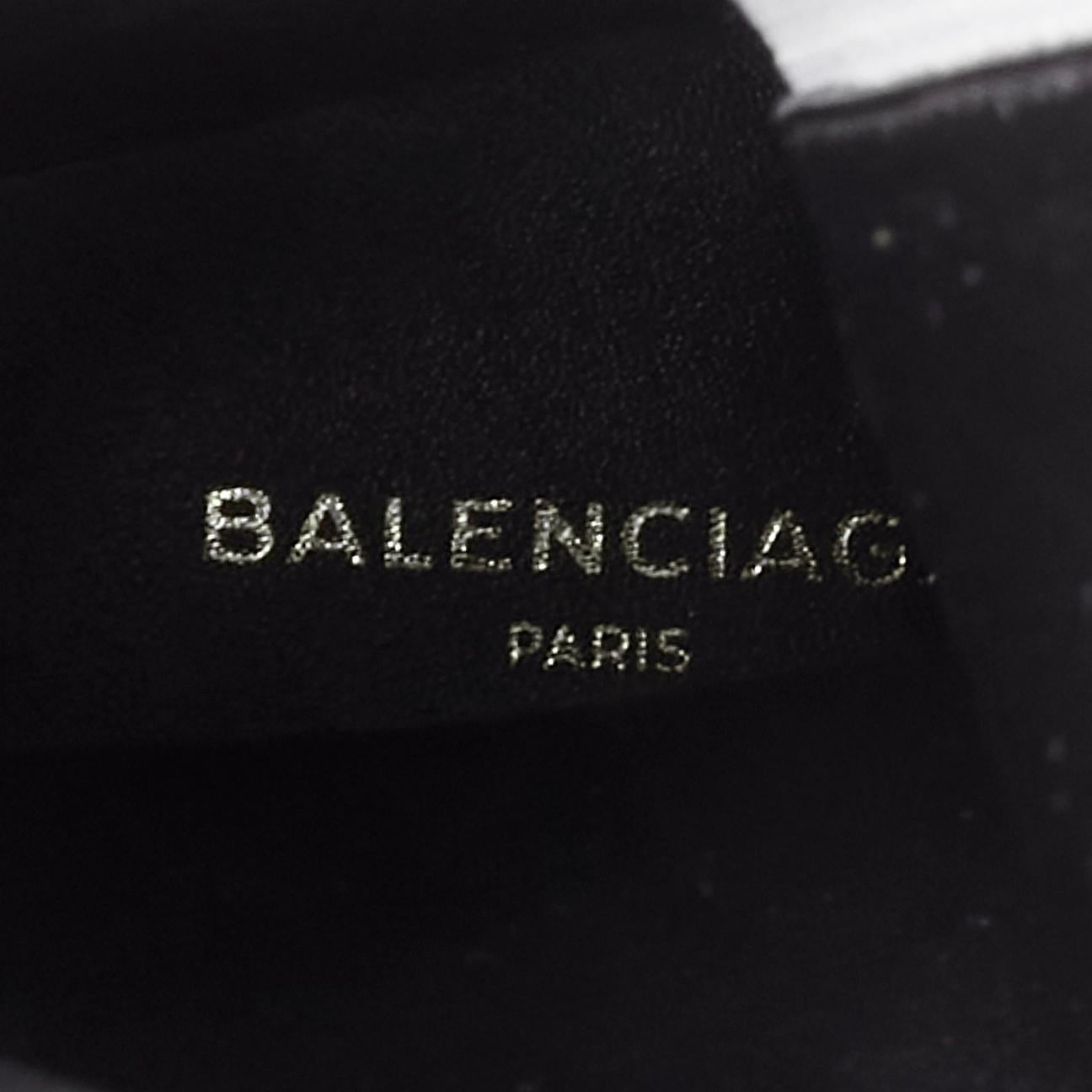 BALENCIAGA Demna silver metallic mirrored leather high ankle boots EU38 For Sale 5