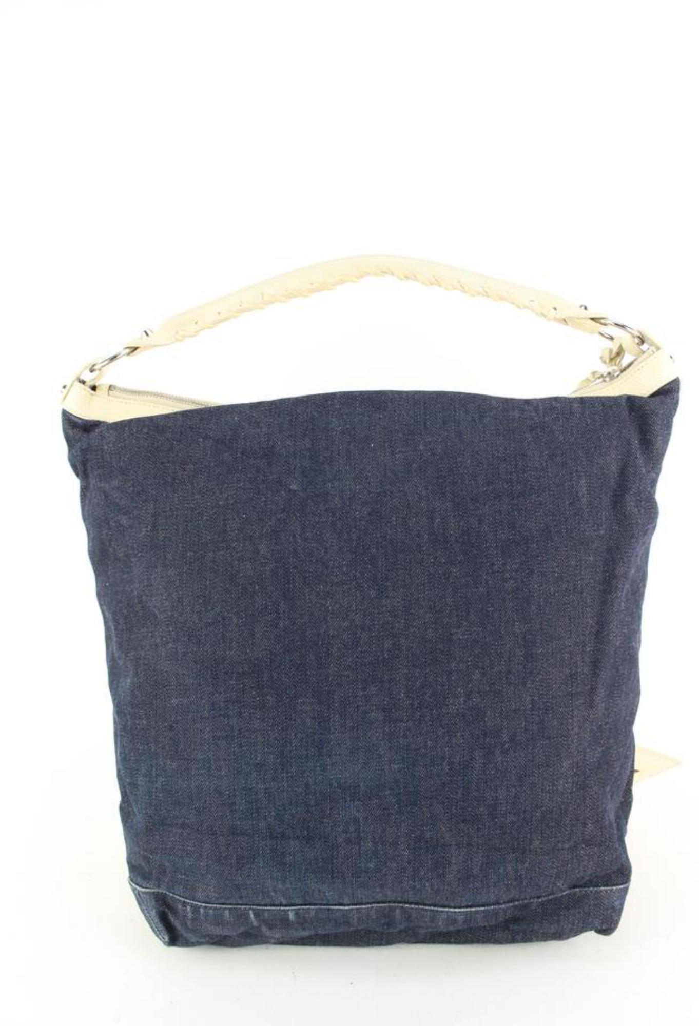 Balenciaga Denim Classic Hardware Day Hobo Nero 89ba52s in vendita 5