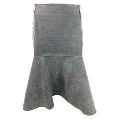 Balenciaga Denim Flare Skirt, Size 42