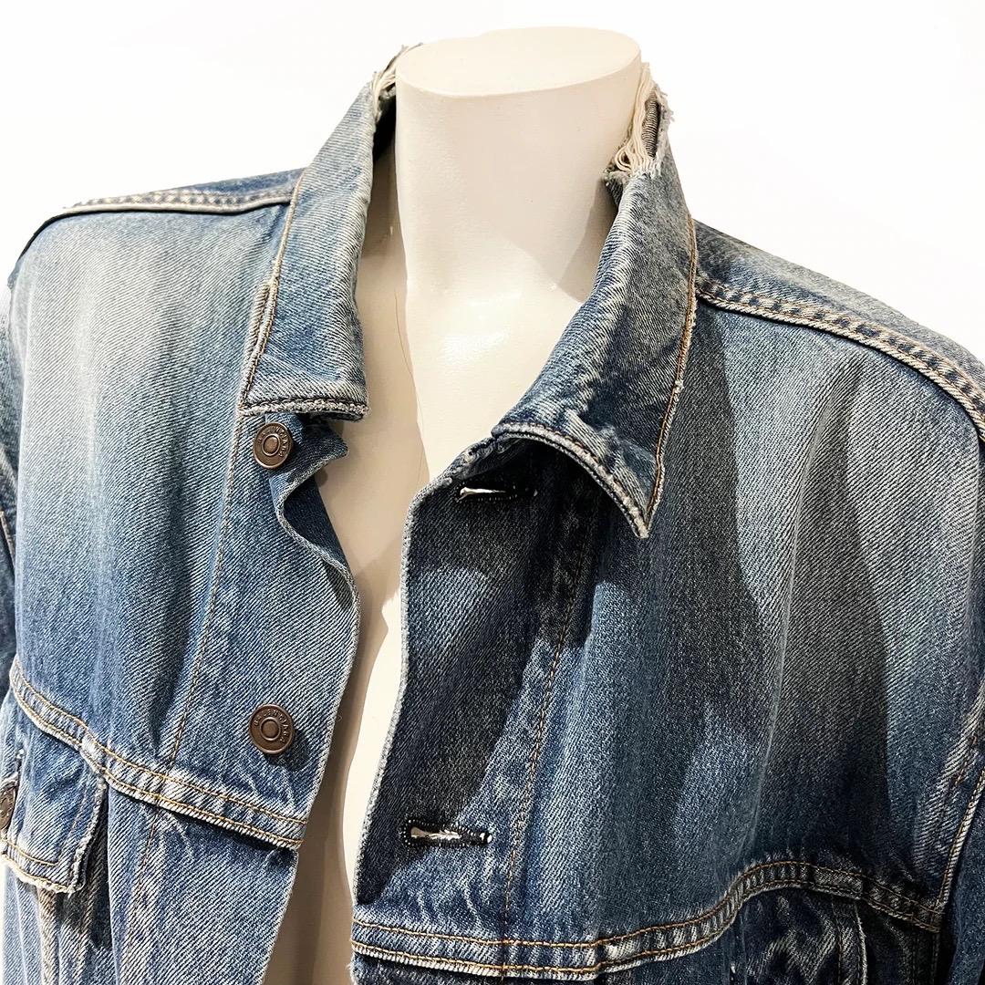 balenciaga padded denim jacket