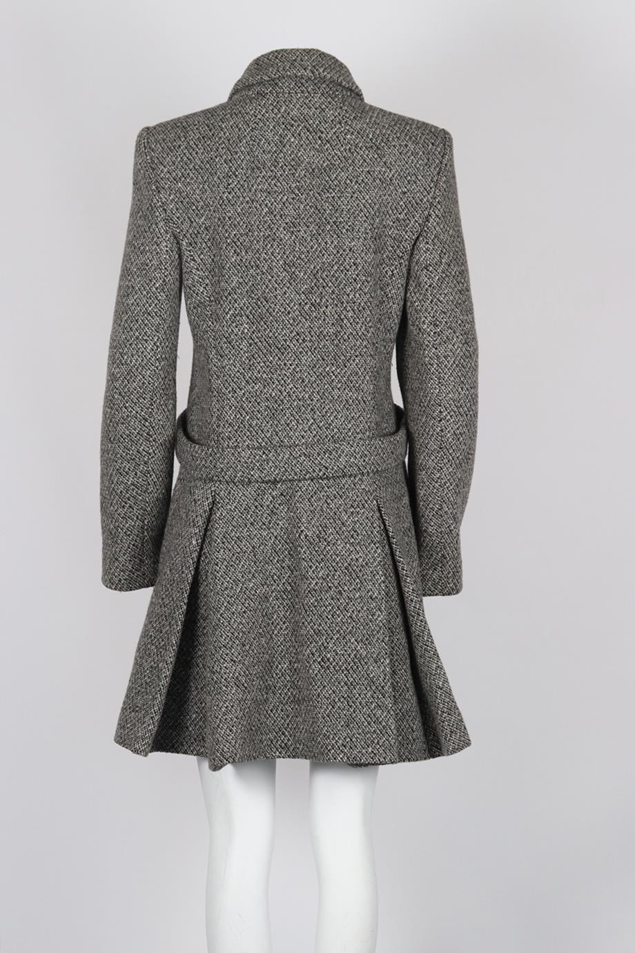 Women's Balenciaga Double Breasted Wool Blend Coat Fr 42 Uk 14
