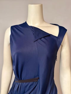 Balenciaga Draped Dress with Asymmetrical Center Seam and Keyhole Neckline
