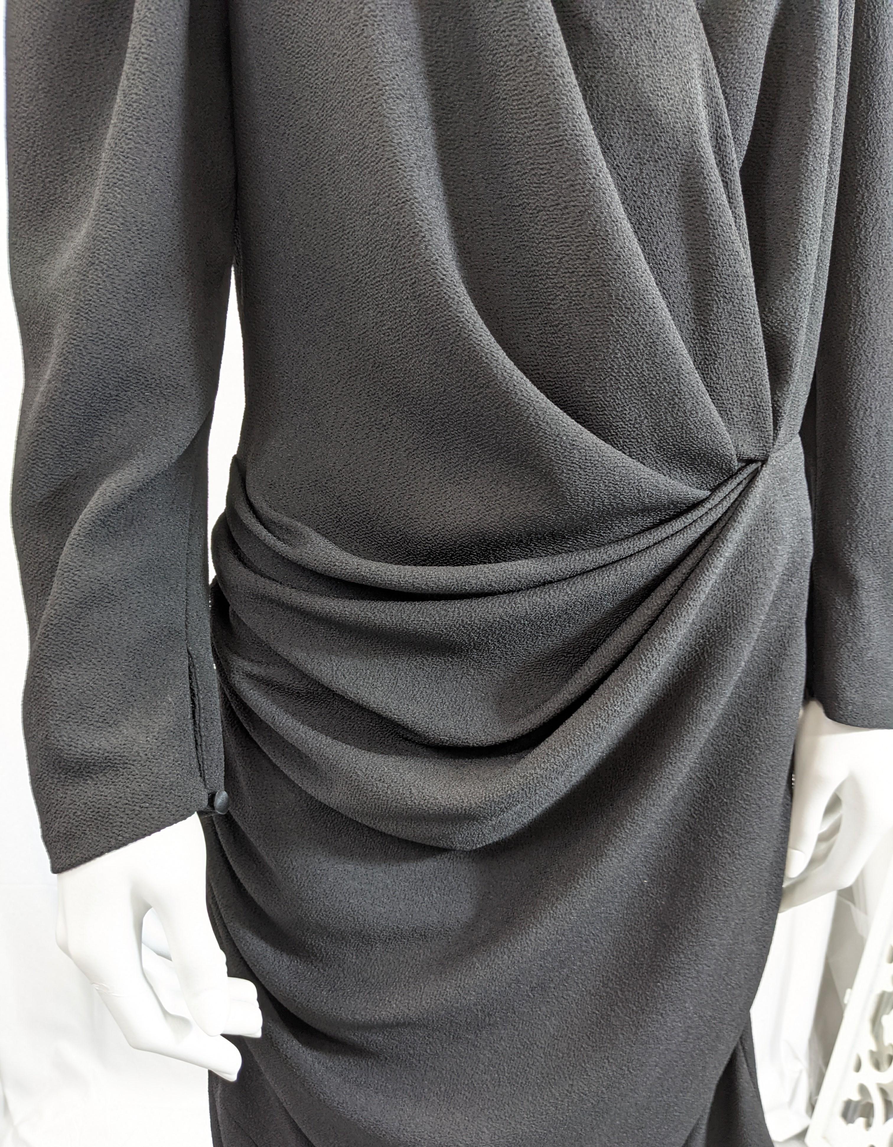 Balenciaga Draped Jersey Dress In Excellent Condition For Sale In New York, NY