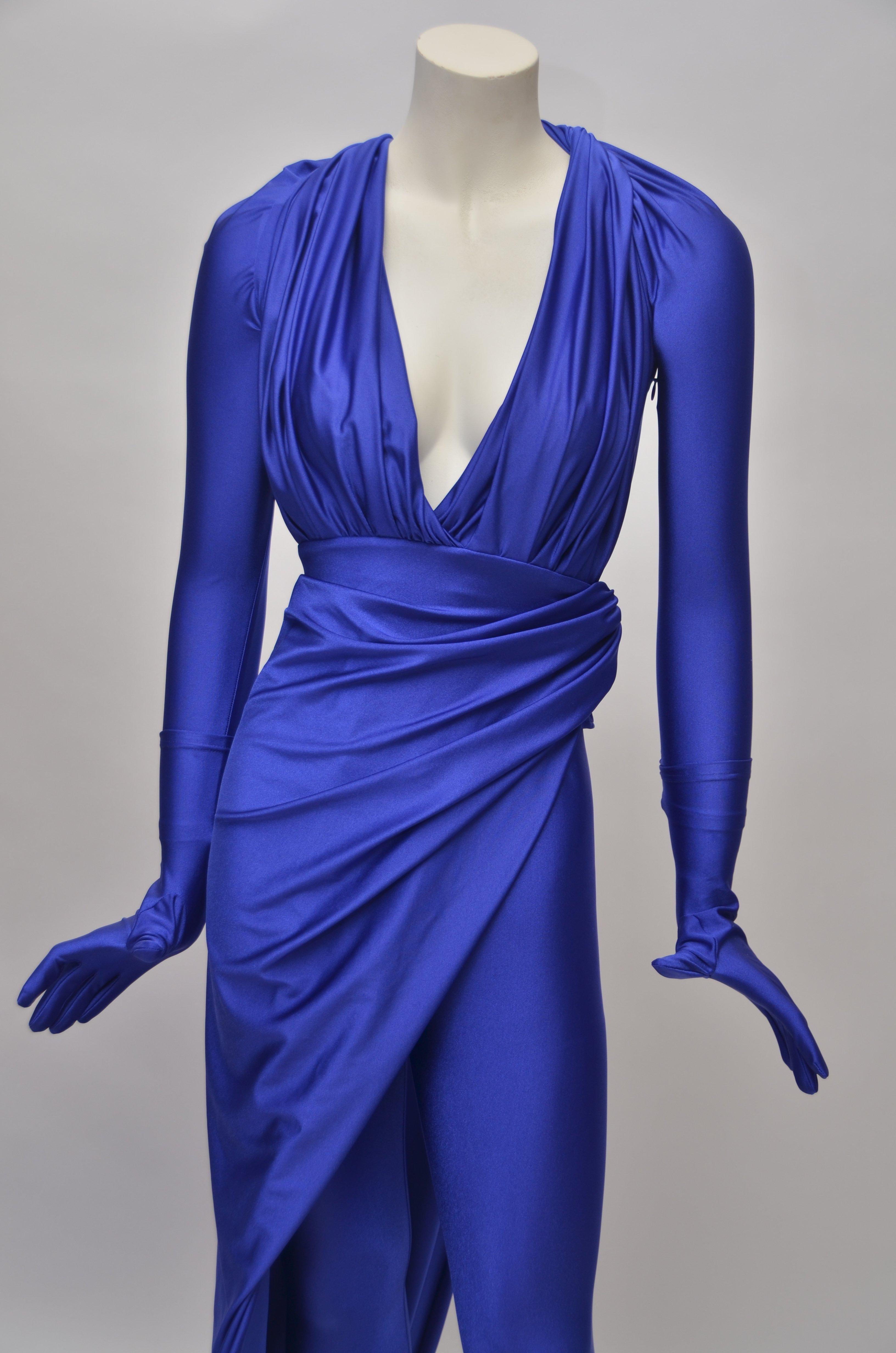 blue balenciaga dress