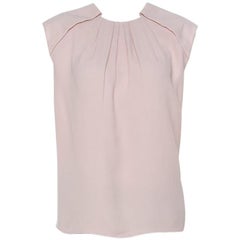 Balenciaga Dusty Pink Crepe Sleeveless A Line Top S