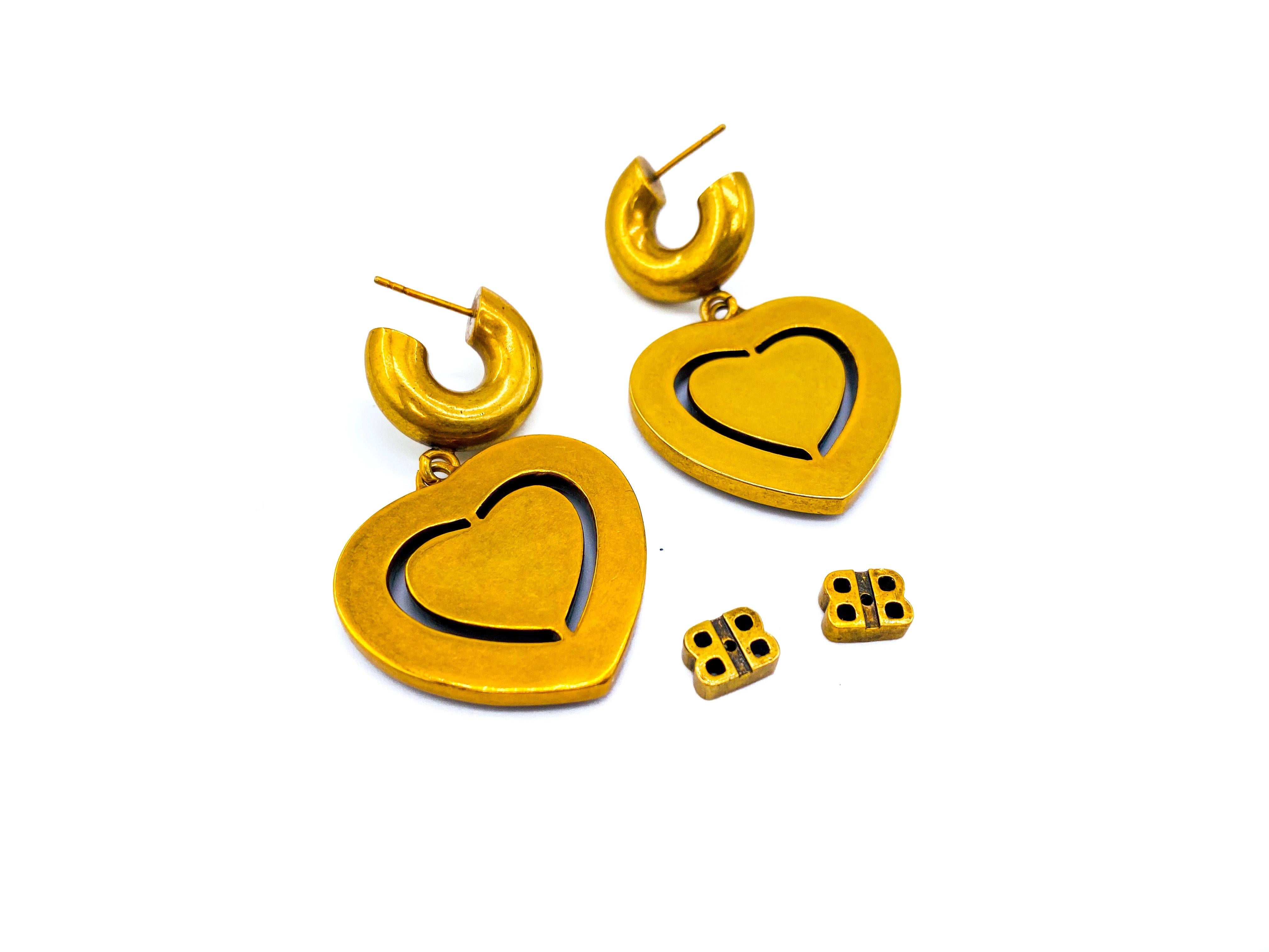 balenciaga heart earrings