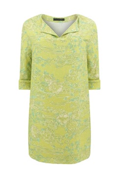 Balenciaga Edition Nicolas Ghesquière Chartreuse Cloqué Brocade Tunic & Scarf