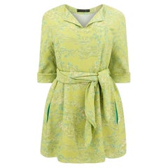 Balenciaga Edition Nicolas Ghesquière Chartreuse Cloqué Brocade Tunic & Scarf