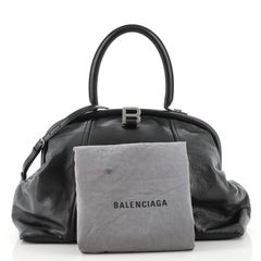 Balenciaga Editor Frame Top Handle Bag Leather Large