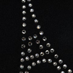 Balenciaga Eiffel Tower Crystal Stretch Knit Knife Boot Black 35 FR