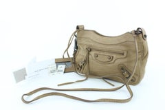 Balenciaga Embossed Lizard Hip 23balz1016 Brown Leather Cross Body Bag