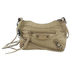 Balenciaga Geprägte Eidechse Hüfte 23balz1016 Braunes Leder Cross Body Bag