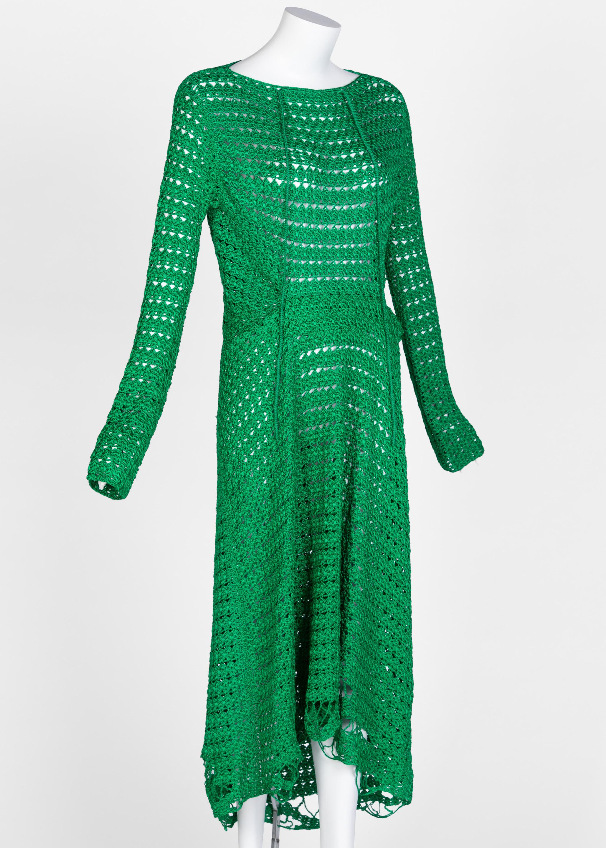 Balenciaga Emerald Green Crochet Dress, 2017 For Sale at 1stDibs | balenciaga  green dress, balenciaga crochet, green balenciaga dress