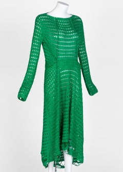 Balenciaga Emerald Green Crochet Dress, 2017
