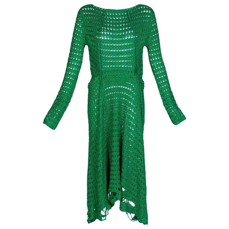 Balenciaga Emerald Green Crochet Dress, 2017 For Sale at 1stDibs ...