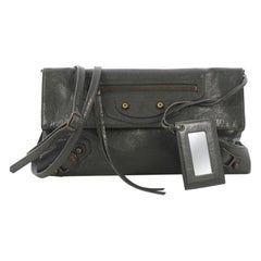 Balenciaga Envelope Strap Clutch Classic Studs Leather