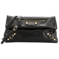 Balenciaga Envelope Strap Clutch Classic Studs Leather