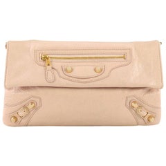 Balenciaga Envelope Strap Clutch Giant Studs Leather
