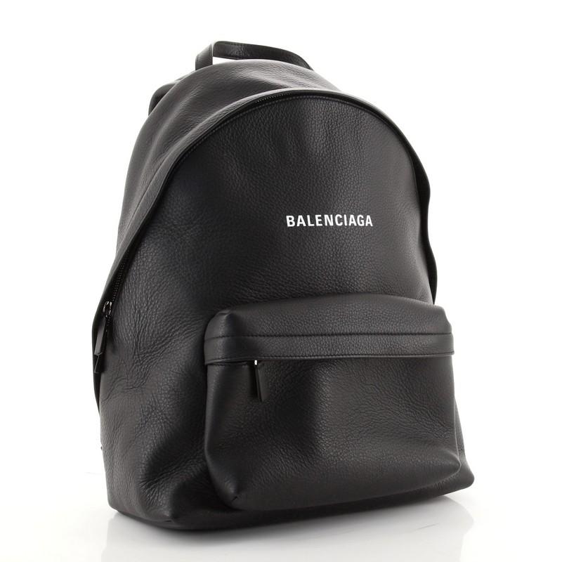 Black Balenciaga Everyday Backpack Leather