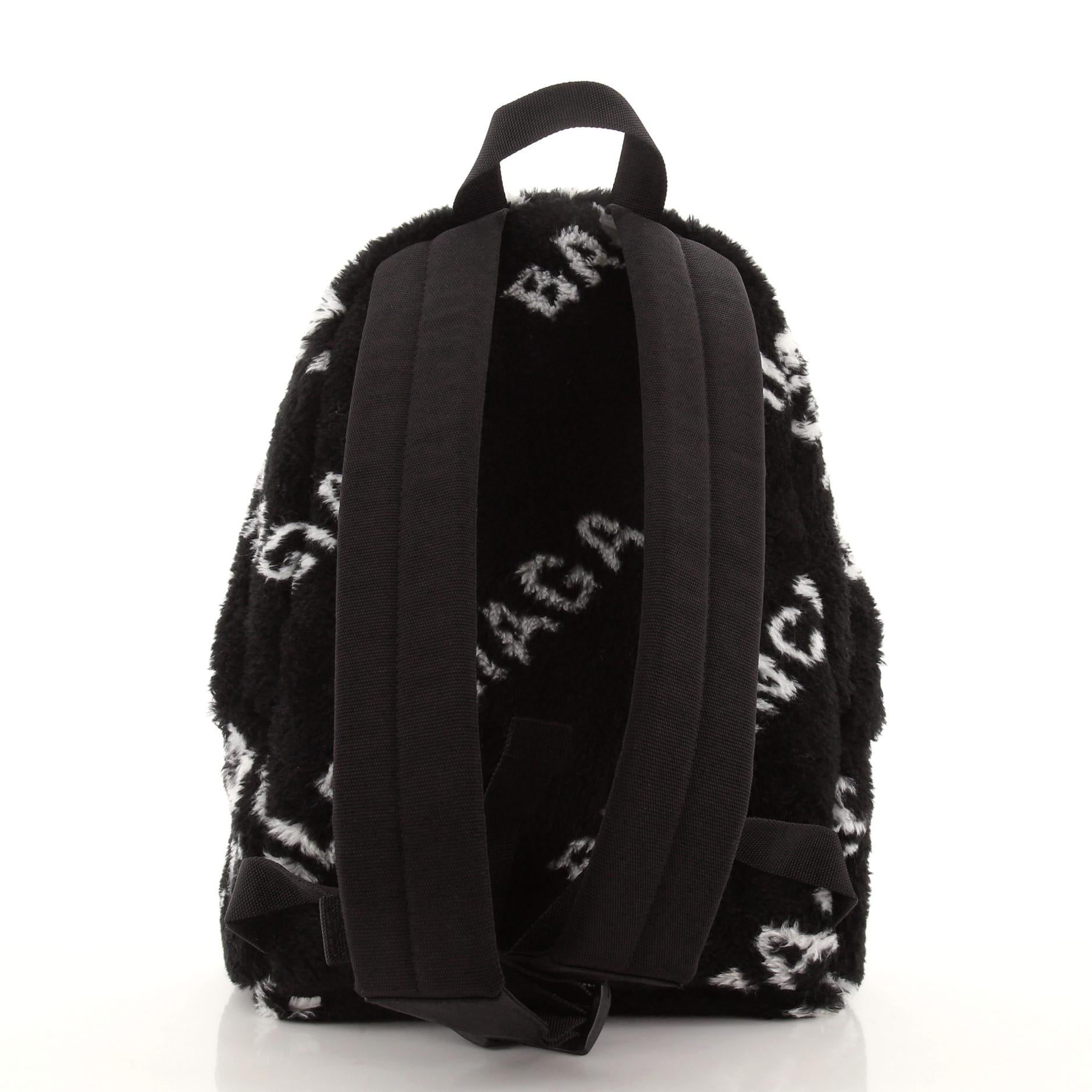 Balenciaga fur backpack sales