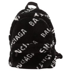 Balenciaga Everyday Backpack Printed Faux Fur Small