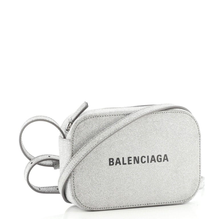 Balenciaga Everyday Xs Glitter Camera Bag in Gray