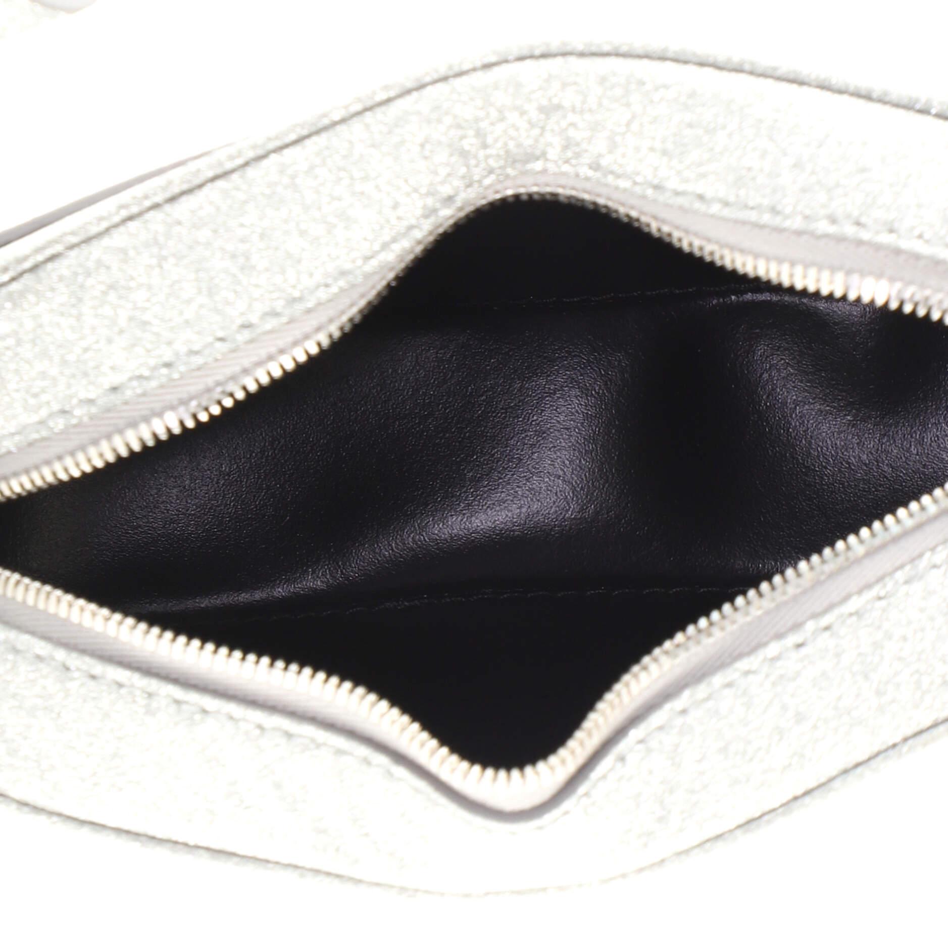 Gray Balenciaga Everyday Camera Bag Glitter Leather XS