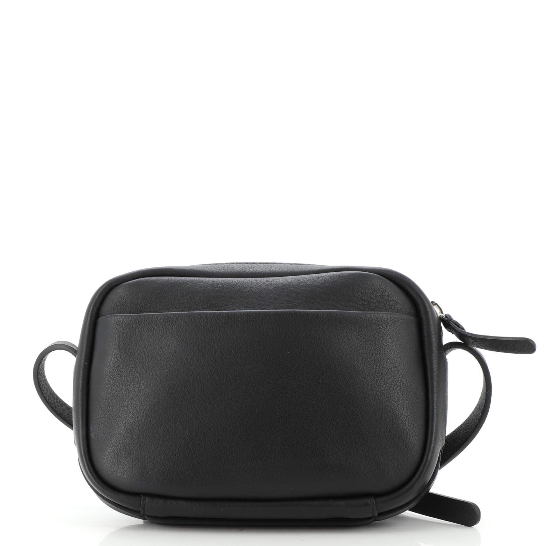 Black Balenciaga Everyday Camera Bag Leather XS