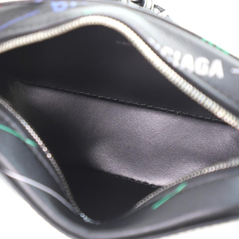 Black Balenciaga Everyday Camera Bag Monogram Printed Leather XS