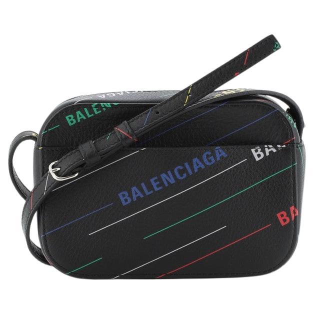 Balenciaga Everyday Camera Bag Monogram Printed Leather XS