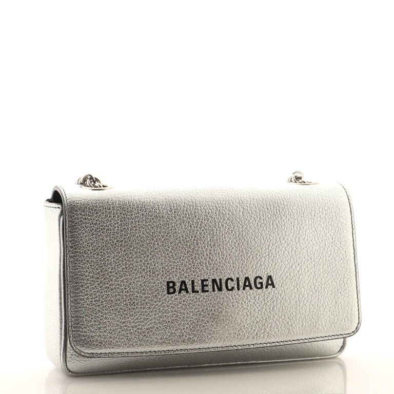 Balenciaga Everyday Chain Wallet Leather Small For Sale at 1stDibs