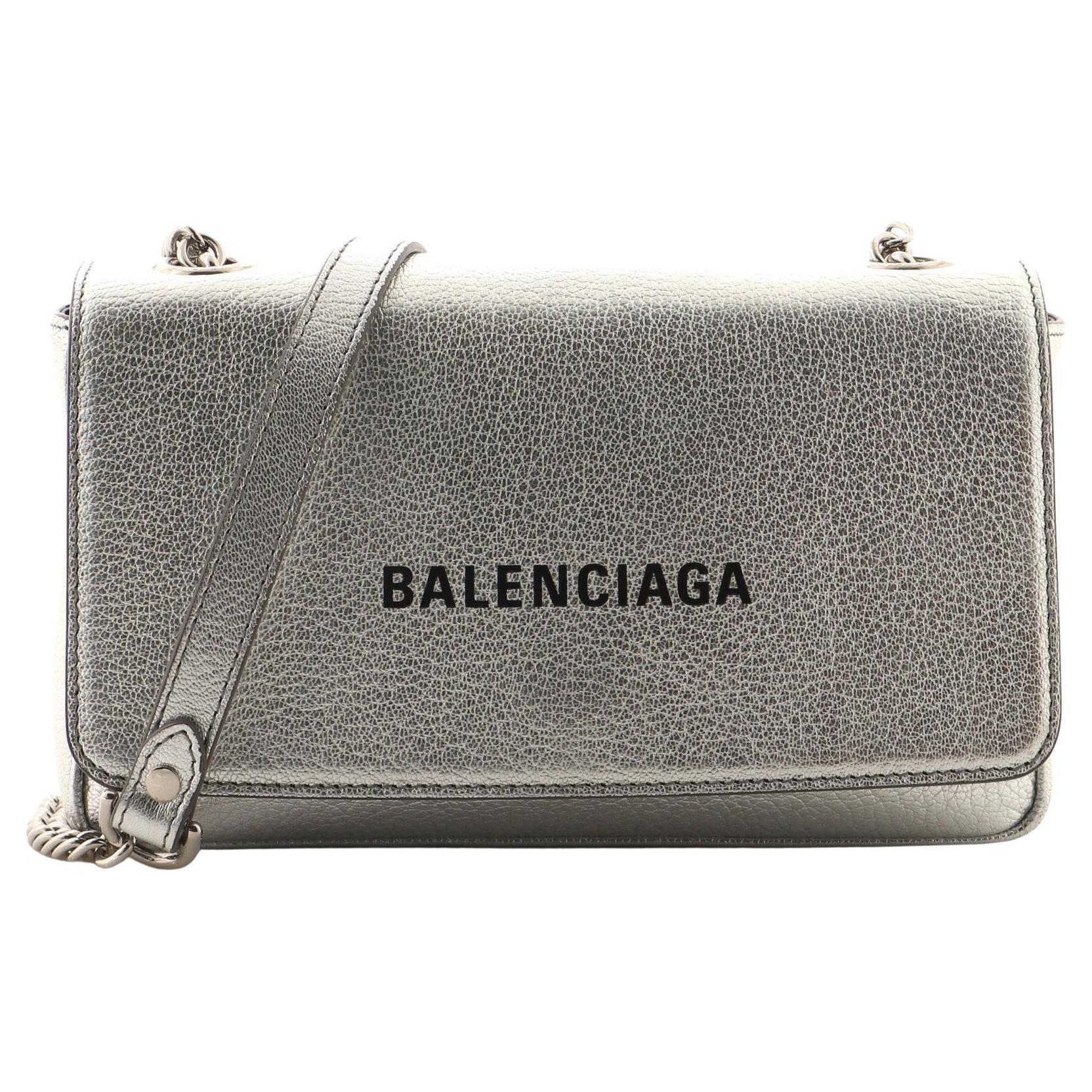 Balenciaga Everyday Chain Wallet Leather Small