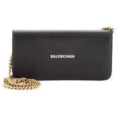Balenciaga Everyday Continental Wallet on Chain Leather